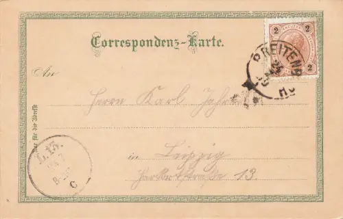 Gruss aus Restauration Dreckschänke Breitenbach Potůčky Böhmen Litho AK 1899