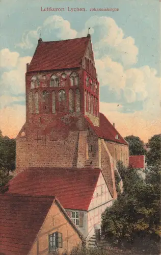 Johanniskirche im Luftkurort Lychen Brandenburg Postkarte AK