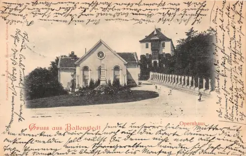 Gruss aus Ballenstedt Opernhaus Sachsen-Anhalt Postkarte AK 1899
