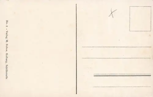 Strandschloss in See- und Soolbad Kolberg Pommern Postkarte AK