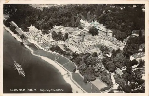 Lustschloss Pillnitz Orig. Fliegeraufnahme Postkarte AK