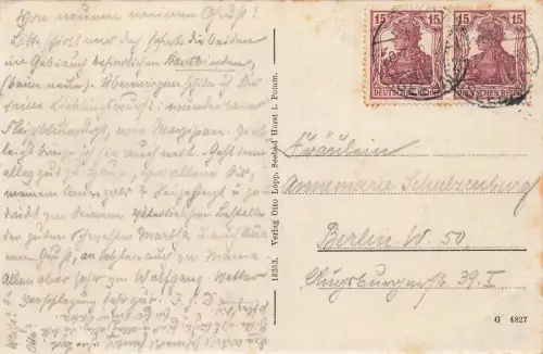 Seebad Horst i. Pom. (Niechorze) Panorama Küste Meer Postkarte AK