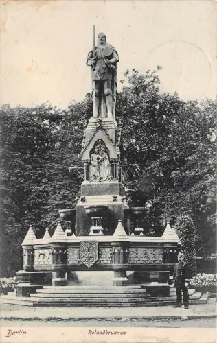 Berlin Rolandbrunnen Postkarte 1906
