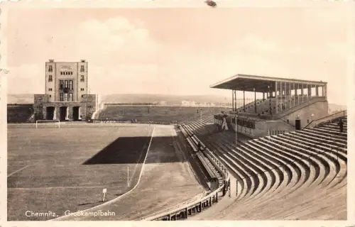 Großkampfbahn Chemnitz Sachsen Postkarte AK 1940