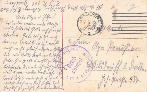 Graudenz Ansicht Schloßberg Feldpostkarte 1916