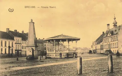 Groote Markt in Eecloo Eeklo Ostflandern Belgien Postkarte AK