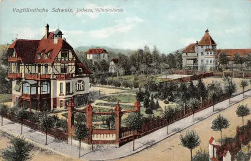 Villenkolonie Jocketa Vogtländische Schweiz Sachsen Postkarte AK 1911