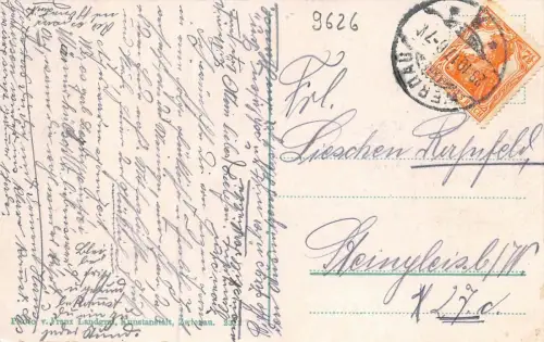 Steinpleis bei Werdau Cafe u. Weinstube (Bes. Paul Scharf) Postkarte AK 1917