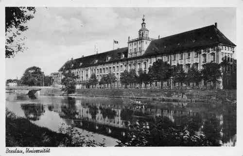 Schlesien Breslau Universität Postkarte