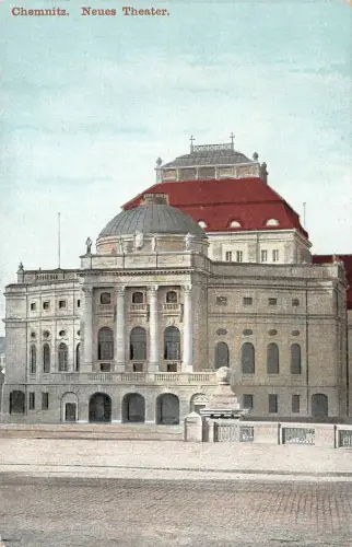 Chemnitz Neues Theater Postkarte AK