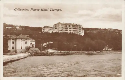 Palace Hotel Therapia in Crikvenica Kroatien Postkarte AK 1919