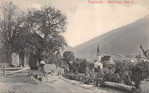 Tauernbahn Obervellach (686 m) Postkarte AK