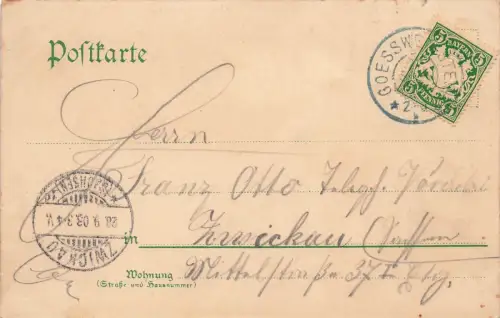 Burg und Kirche in Gössweinstein Bayern Litho Postkarte AK 1903