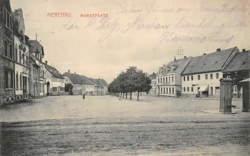Marktplatz in Nerchau Sachsen Postkarte AK 1914