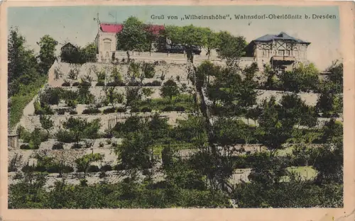 Wilhelmshöhe in Wahnsdorf-Oberlößnitz b. Dresden Sachsen Postkarte AK 1913