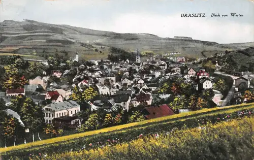 Graslitz Blick von Westen Postkarte