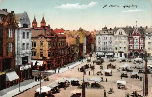 M. Ostrau (Ostrava) Ringplatz AK 1918