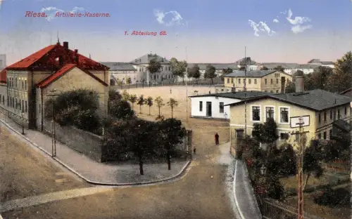 Riesa Artillerie-Kaserne 1. Abteilung 68 Feldpostkarte 1916