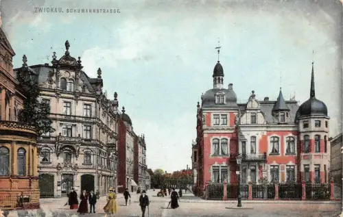 Schuhmannstraße in Zwickau Sachsen Postkarte AK 1915