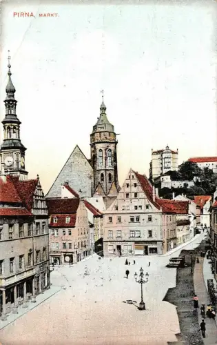 Pirna Markt Postkarte