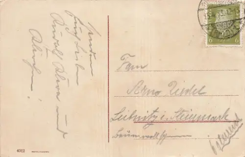 Hasen mit Eier Oster - Grüße Postkarte 1933