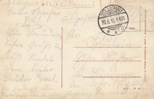 Totalansicht, Blick zur Kirche Züllichau Ostbrandenburg Postkarte AK 1915