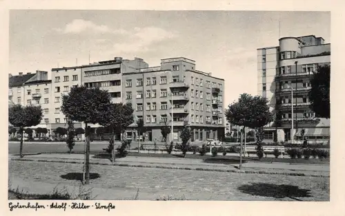 Gotenhafen Adolf-Hitler-Strasse Postkarte AK