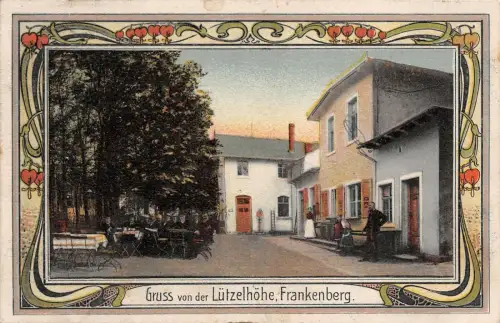Gruss von der Lützelhöhe Frankenberg Postkarte