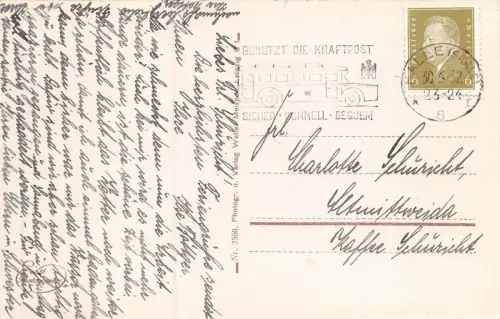 Halle a. S. Kaiser Wilhelm Denkmal Postkarte AK 1932