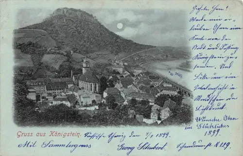 Gruss aus Königstein Postkarte 1899