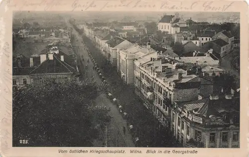 Blick in die Georgstraße in Wilna Litauen Postkarte AK 1917