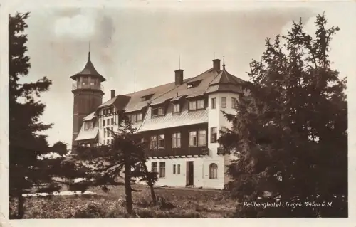 Keilberghotel i. Erzgeb. 1245 m. ü. M. Postkarte AK 1925