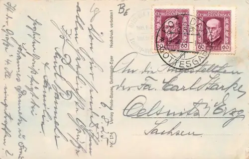 Keilberghotel i. Erzgeb. 1245 m. ü. M. Postkarte AK 1925