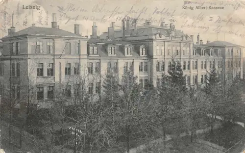 König Albert-Kaserne Leisnig Sachsen Postkarte AK 1915