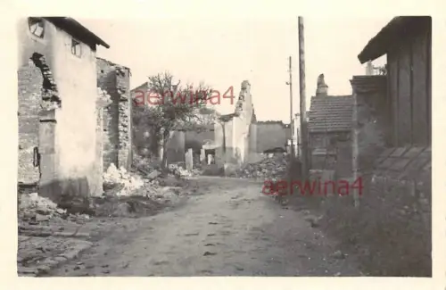 zerstörte Häuser bei Bar-le-Duc Frankreich