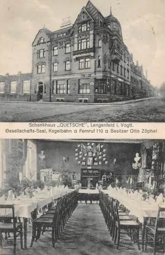 AK Lengenfeld Vogtland Schankhaus QUETSCHE 1917