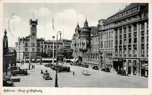 Erfurt Bahnhofsplatz Postkarte AK 1941