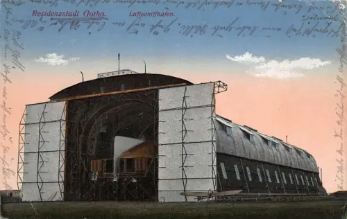 Residenzstadt Gotha Luftschiffhafen Feldpostkarte 1918