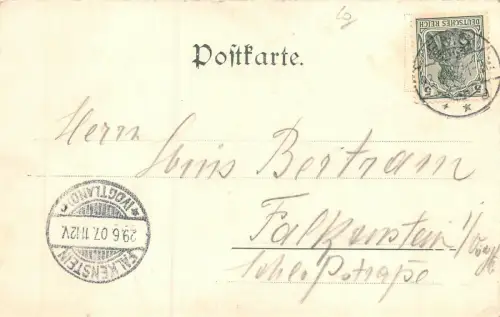 Kaiser Wilhelm I. Denkmal Bad Ems Postkarte 1907