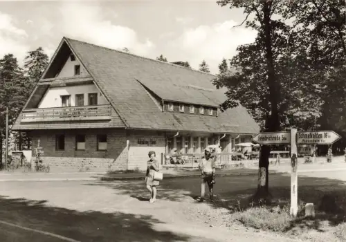 Heuberghaus am Rennsteig in Friedrichroda Thüringen Postkarte AK
