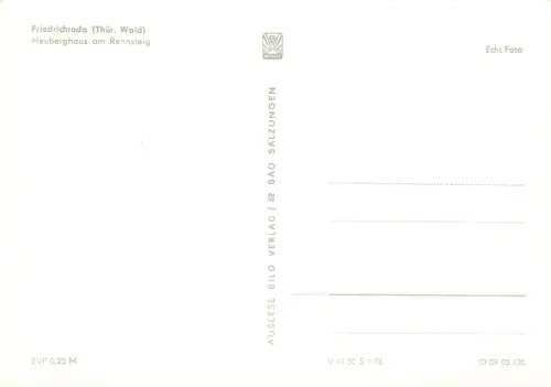 Heuberghaus am Rennsteig in Friedrichroda Thüringen Postkarte AK
