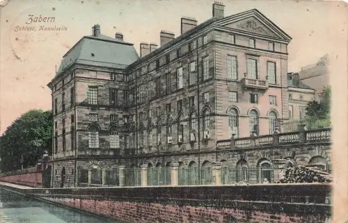 Schloss Ansicht von der Kanalseite Zabern Frankreich Postkarte AK 1912