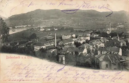 Bodenbach a. d. Elbe Podmokly (Děčín) Ansicht Panorama Postkarte AK 1905