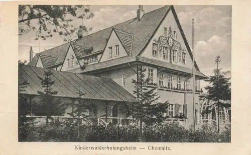 Kindererholungsheim in Chemnitz Sachsen Postkarte AK 1921