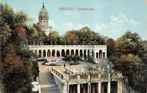Breslau Liebigshöhe Postkarte 1915