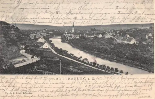 Rottenburg a. N. Ansicht Panorama Baden-Württemberg Postkarte AK 1905