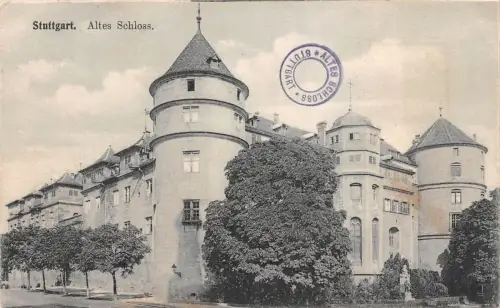 Stuttgart Altes Schloss Baden-Württemberg Postkarte AK