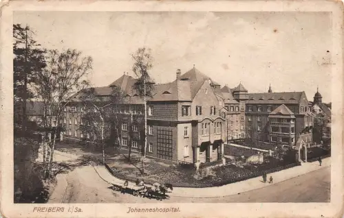 Freiberg in Sachsen Johanneshospital Postkarte 1915