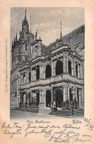 Köln Das Rathaus Postkarte AK 1899