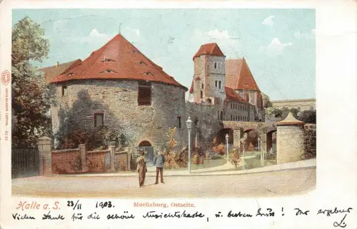 Halle a. S. Moritzburg Ostseite Postkarte AK 1903